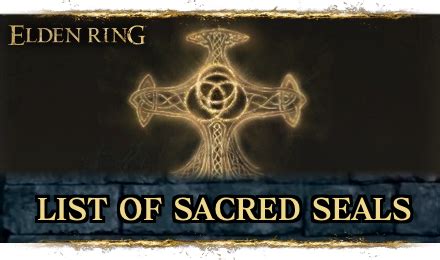 List of All Sacred Seals .